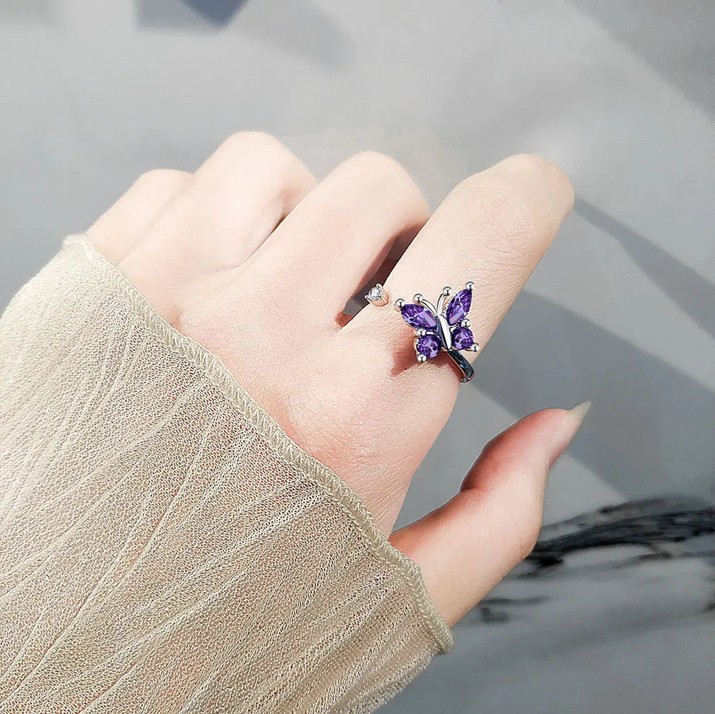 VENTFILLE 925 Sterling Silver Sunflower Diamond Zircon Rotatable Ring For Women Gift Relieve Stress Ring Jewelry Wholesale