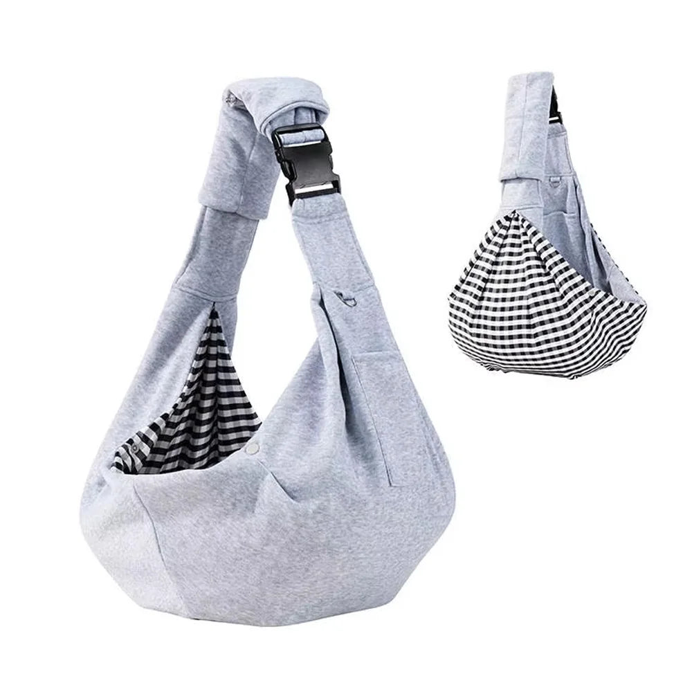 Pet Crossbody Shoulder Bag Outdoor Travel Cat Puppy Sling Carrier Bag with Storage Pocket Portable Pets Backpacks Safety Harness