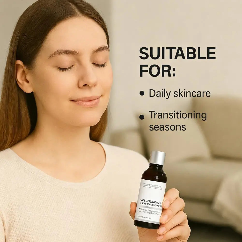 30ml Volufiline 92% + Pal-Isoleucine 1% Plumping Serum with Niacinamide Plumping Anhydrous Skin Radiance Boosting Facial Serum