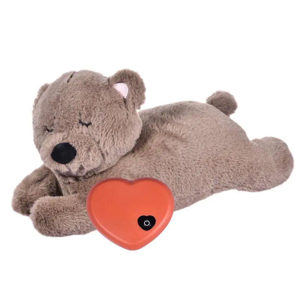 Heartbeat Dog Anxiety Relief Plush Toy Pet Comfortable Behavioral Training Play Aid Tool Soft Plush Sleeping Buddy For Small Dog