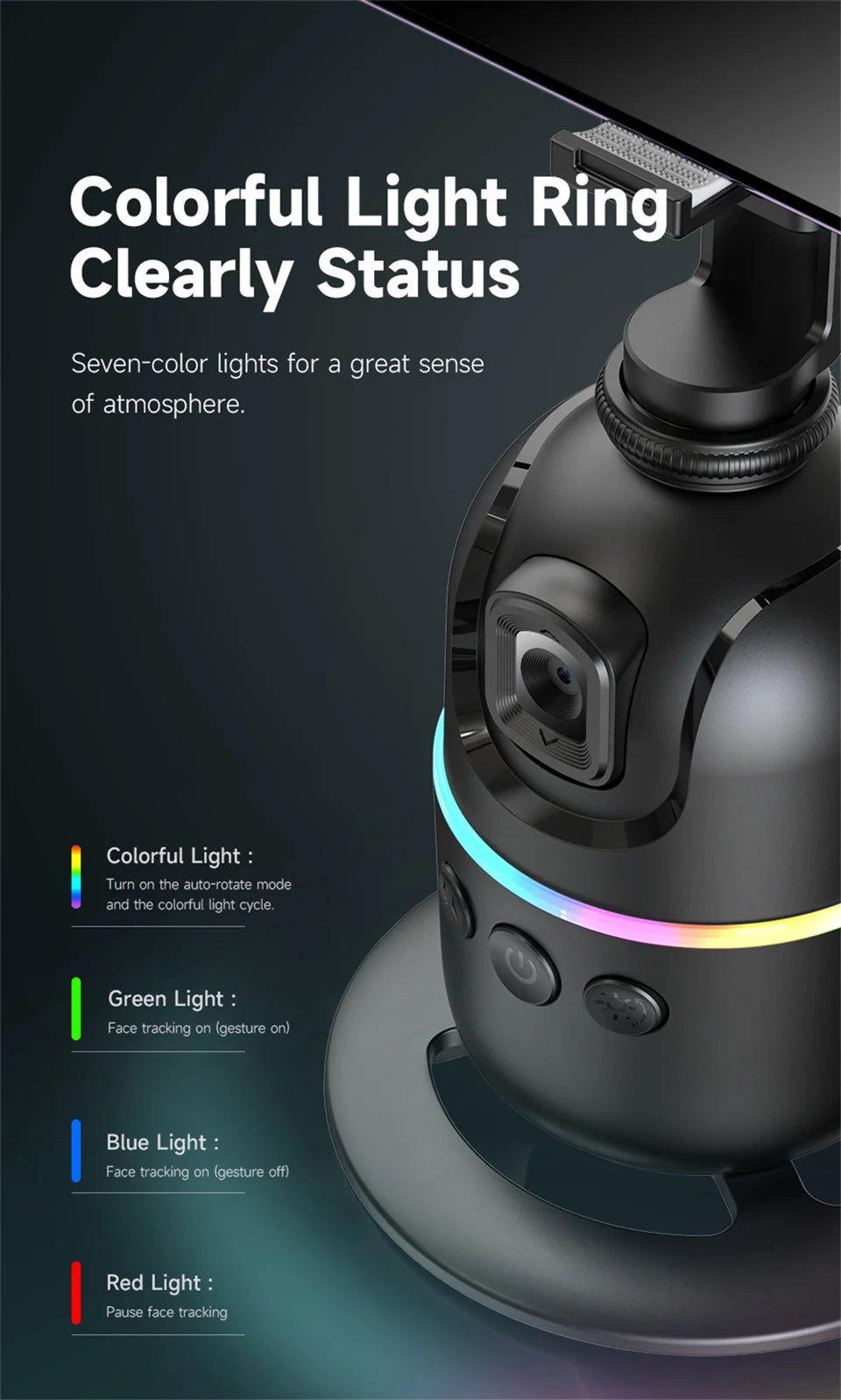 selfie stick Stabilizer 360°Auto Face Tracking AI Gimbal All-in-one Desktop Phone Holder Tripod For Smartphone Video Vlog Live