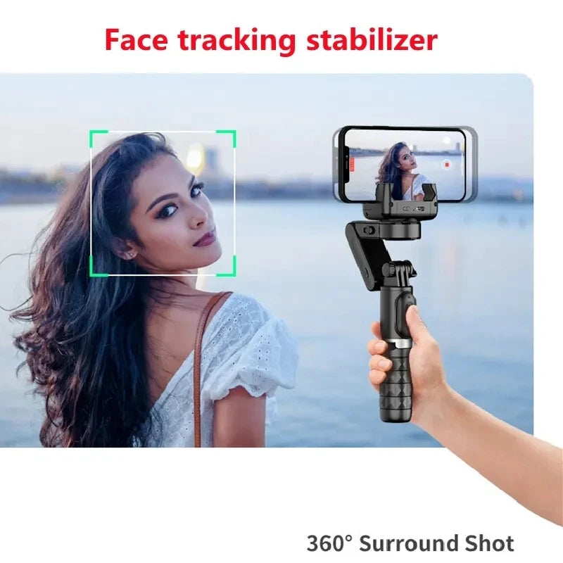 MEUYAG Selfie Stick Gimbal Stabilizer 360° rotation With Bluetooth Remote Intelligent AI Follow-Up Anti Shake Pan Tilt Tripod