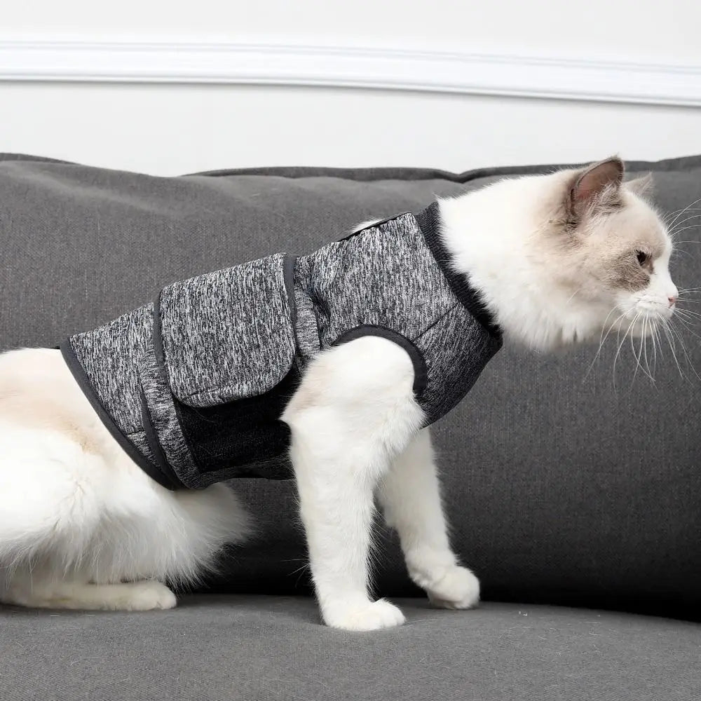 Adjustable Cat Calming Vest Soft Elastic Anti Anxiety Pet Coat Breathable Cat Recovery Clothes Cat Anxiety Jacket Prevent Fright