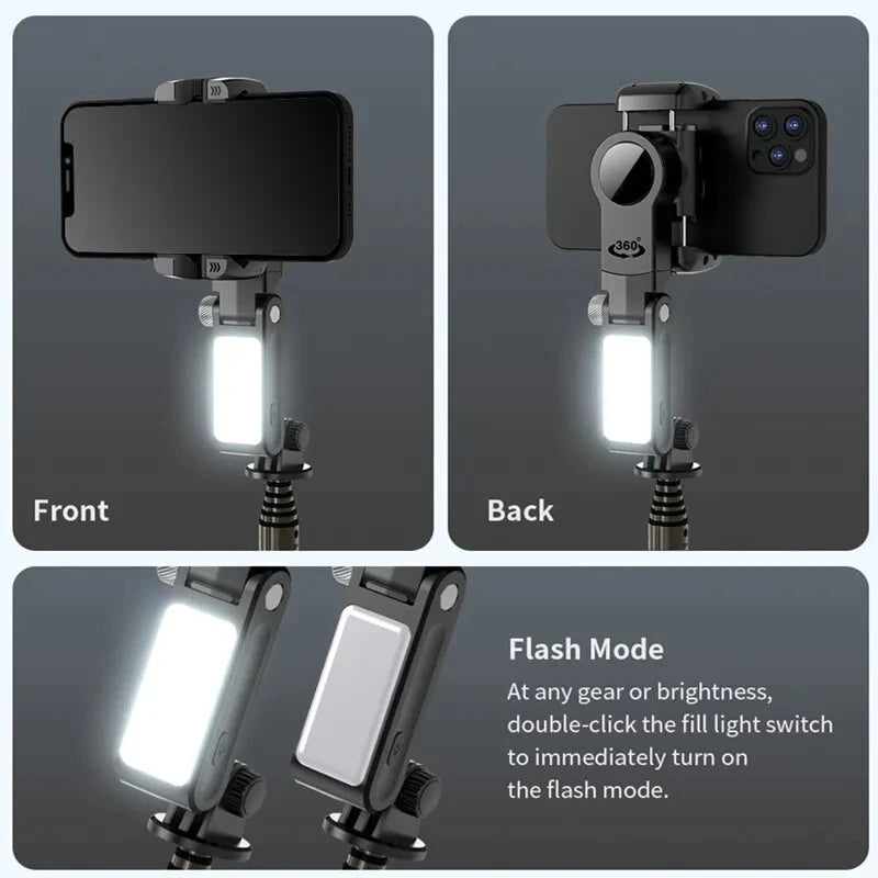 MEUYAG Selfie Stick Gimbal Stabilizer 360° rotation With Bluetooth Remote Intelligent AI Follow-Up Anti Shake Pan Tilt Tripod