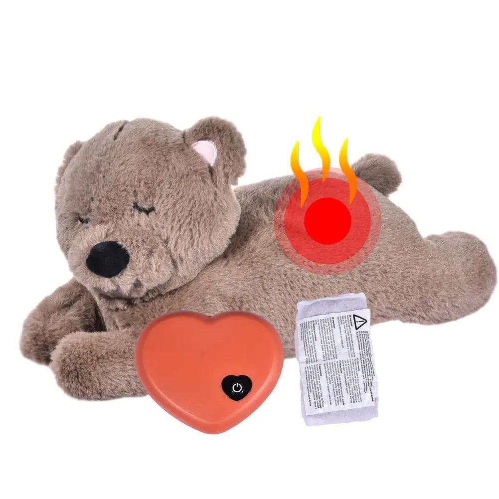 Heartbeat Dog Anxiety Relief Plush Toy Pet Comfortable Behavioral Training Play Aid Tool Soft Plush Sleeping Buddy For Small Dog