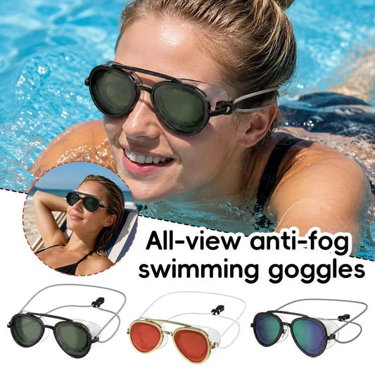 Anti Fog Swimming Goggles Full View Swim Mask Wide Field Of Vision Leak Proof Adjustable Silicone Glasses For Adults Swimmers