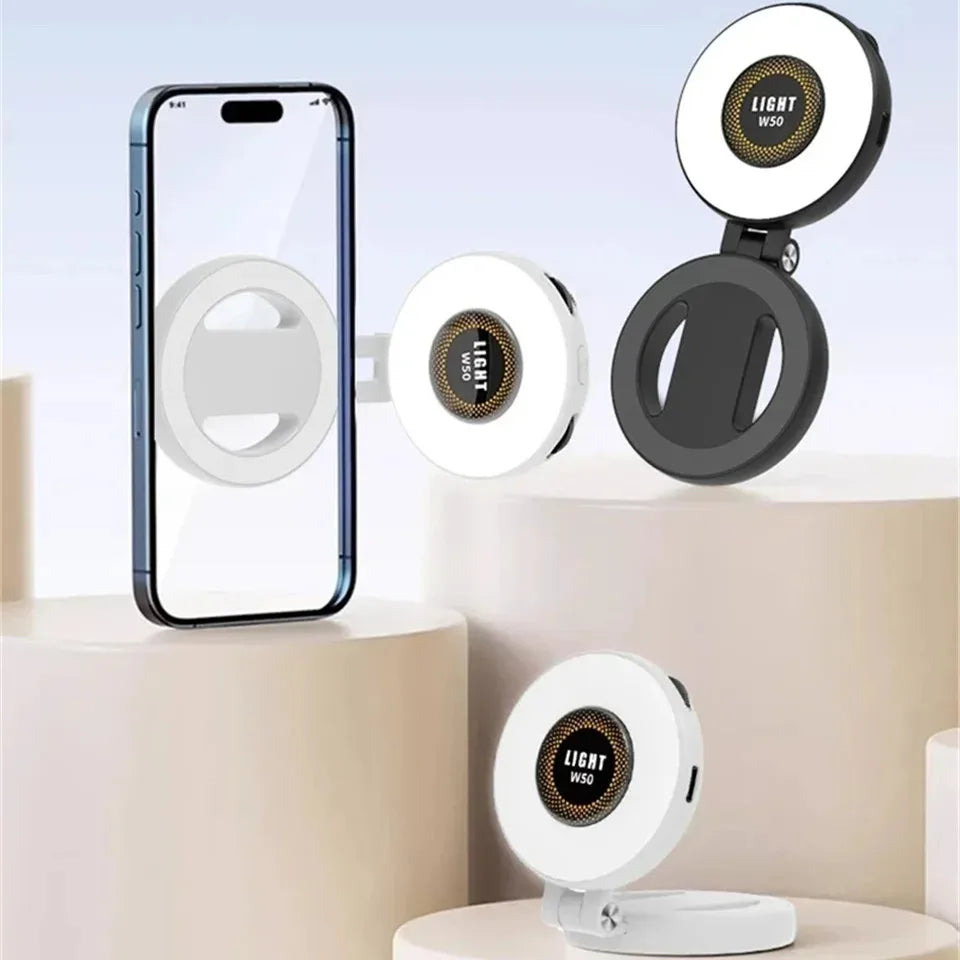 Magnetic Selfie Light LED Fill Light Compatible For Magsafe,ravel, Desktop, Selfies, Video, Makeup/Photography/TikTok/Zoom Calls