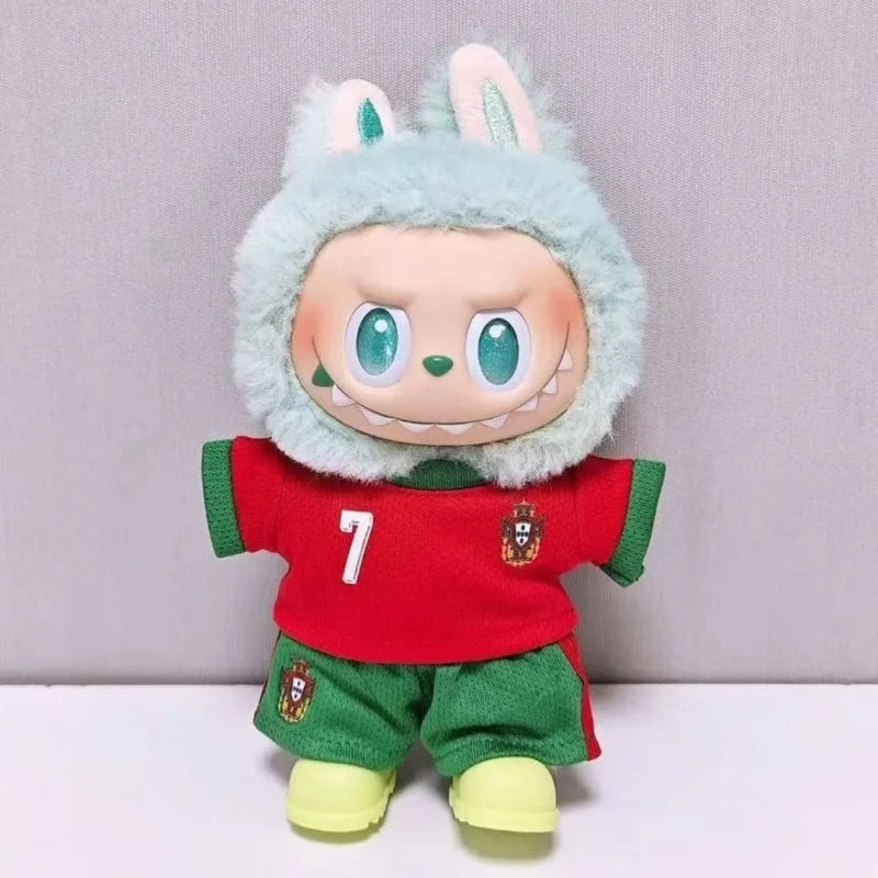 Collectable Doll Clothes Sitting Party  Team Uniform 2Pcs T-Shirt Shorts Dolls Clothing Accessories Game Toys