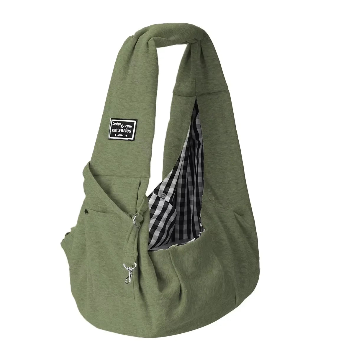 Pet Crossbody Shoulder Bag Outdoor Travel Cat Puppy Sling Carrier Bag with Storage Pocket Portable Pets Backpacks Safety Harness
