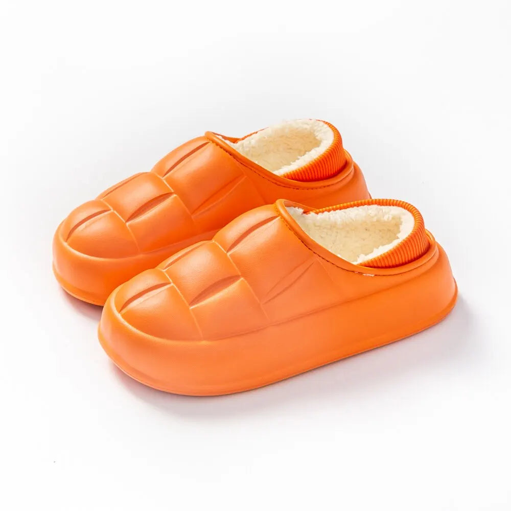 Winter Home Cotton Shoes Women's Thickened, Anti Slip, Waterproof, Snow Proof, Warm External Wear Cotton Slippers For MenMTX2244