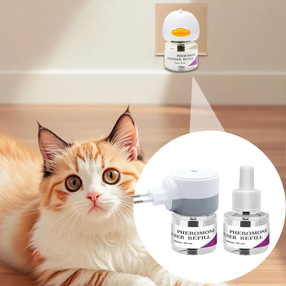 Pet Pheromone Diffuser To Calm Cats Calming Pheromone Diffuser For Calm Relaxing Home Indoor Cat Calming Aid Supplies US/EU/UK
