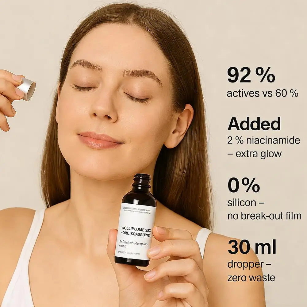 30ml Volufiline 92% + Pal-Isoleucine 1% Plumping Serum with Niacinamide Plumping Anhydrous Skin Radiance Boosting Facial Serum