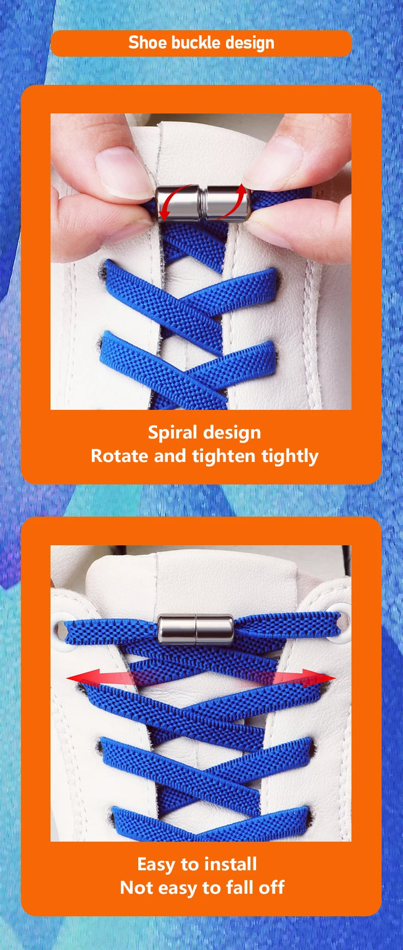 1Pair Elastic Laces Sneakers No Tie Shoe laces Capsule Lock Shoelaces Without ties Kids Adult 0.6cm Flat Shoelace for Shoes