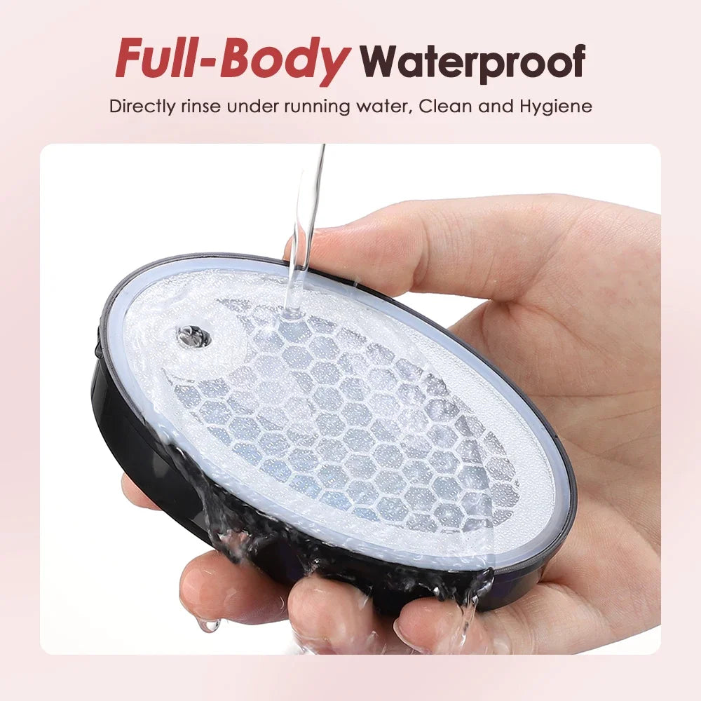 Hydrating Electric Foot Grinder Red Blue Light Therapy Foot Callus & Dead Skin Remover USB Rechargeable Spraying Pedicure Tool