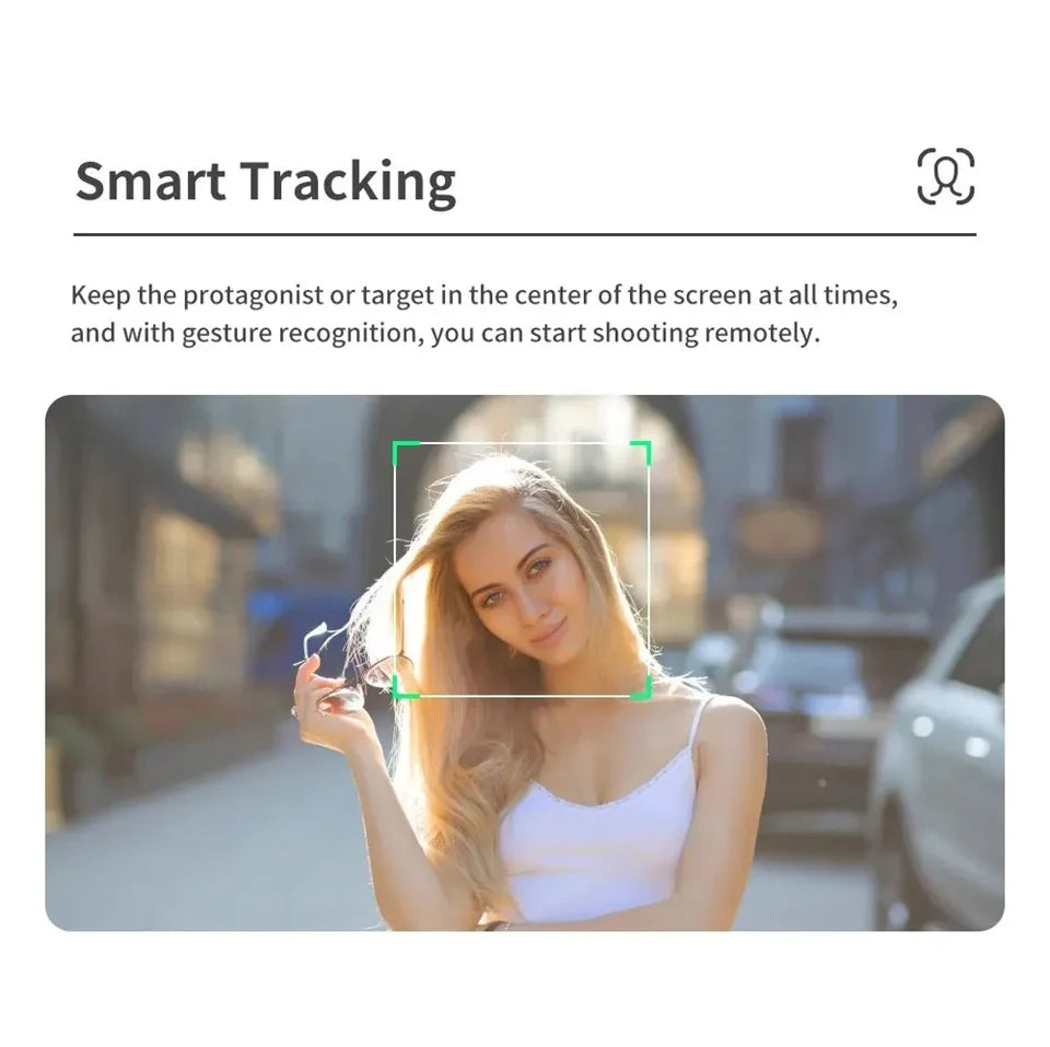 MEUYAG Selfie Stick Gimbal Stabilizer 360° rotation With Bluetooth Remote Intelligent AI Follow-Up Anti Shake Pan Tilt Tripod