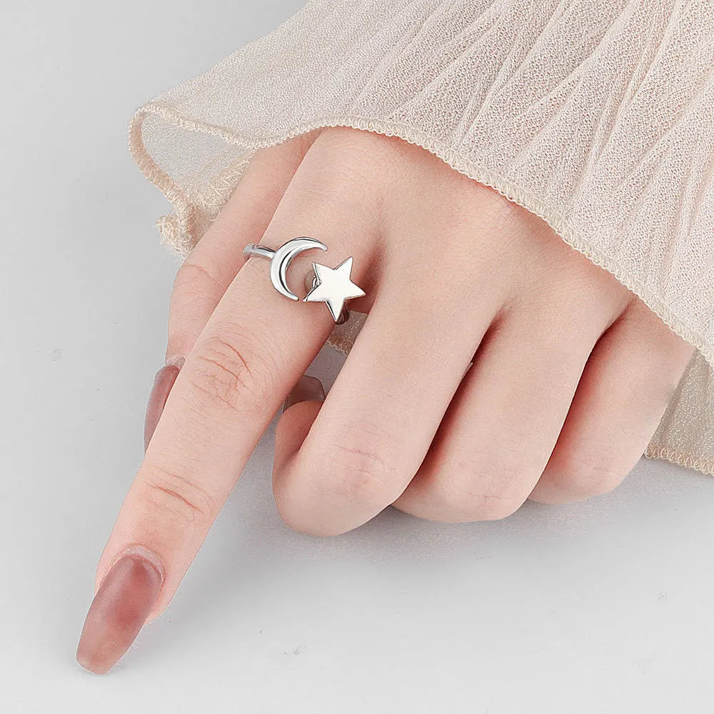 VENTFILLE 925 Sterling Silver Sunflower Diamond Zircon Rotatable Ring For Women Gift Relieve Stress Ring Jewelry Wholesale