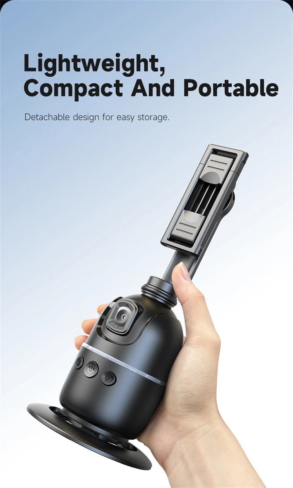 FANGTUOSI AI Smart Gimbal 360° Selfie Stick Auto Face Tracking Gimbal Rotation For Smartphone video Vlog Stabilizer Phone Holder