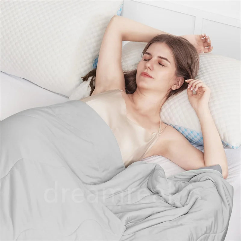 Premium Cooling Blanket Smooth Air Confition Comforter Lightweight Summer Quilt Double Side Arc-Chill Cold Tech Fabric Washable