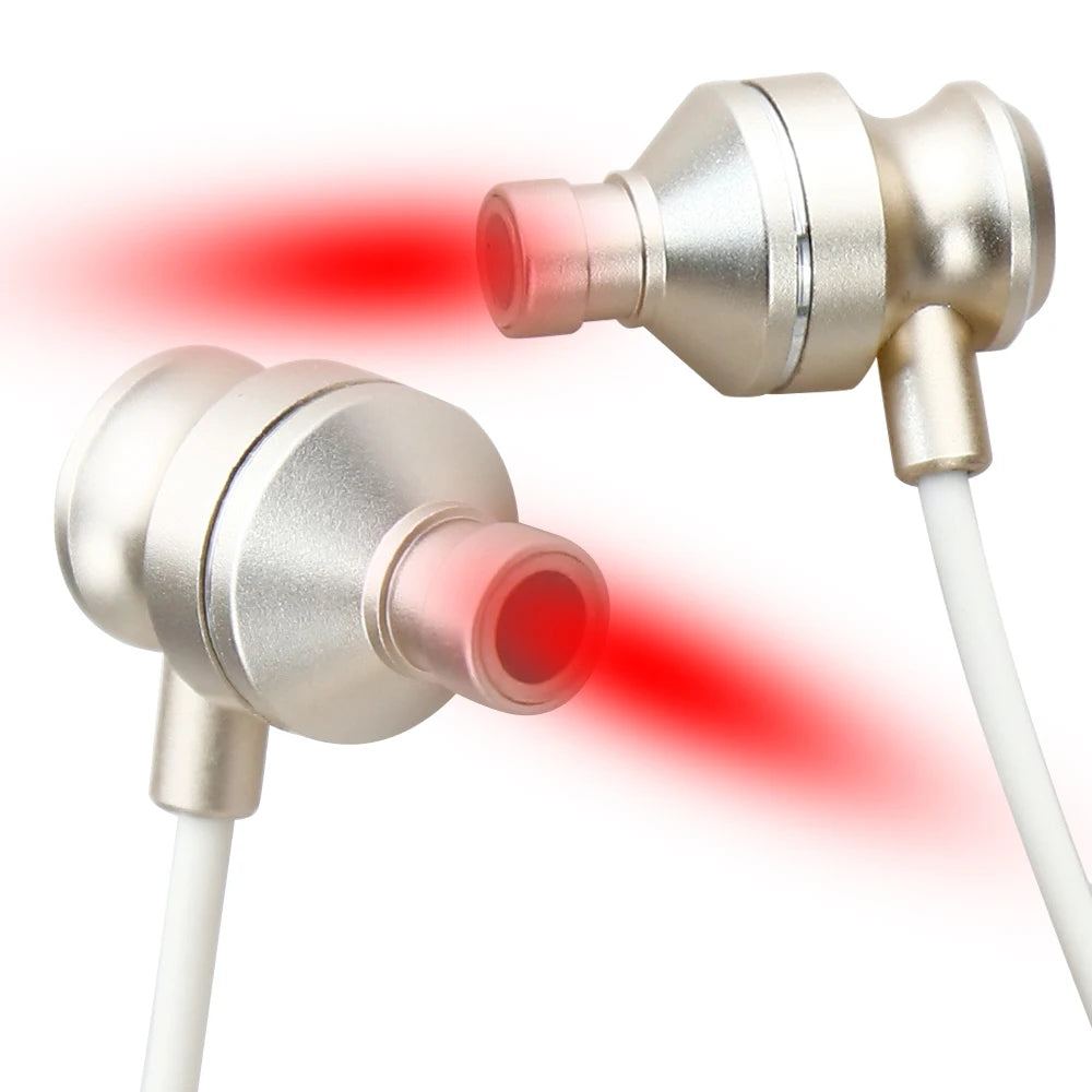 650nm Red Light Tinnitus Ear Laser Therapy LLLT Irradiation Laser Physiotherapy Earplug Otitis Media Deafness Diabetes Treatment