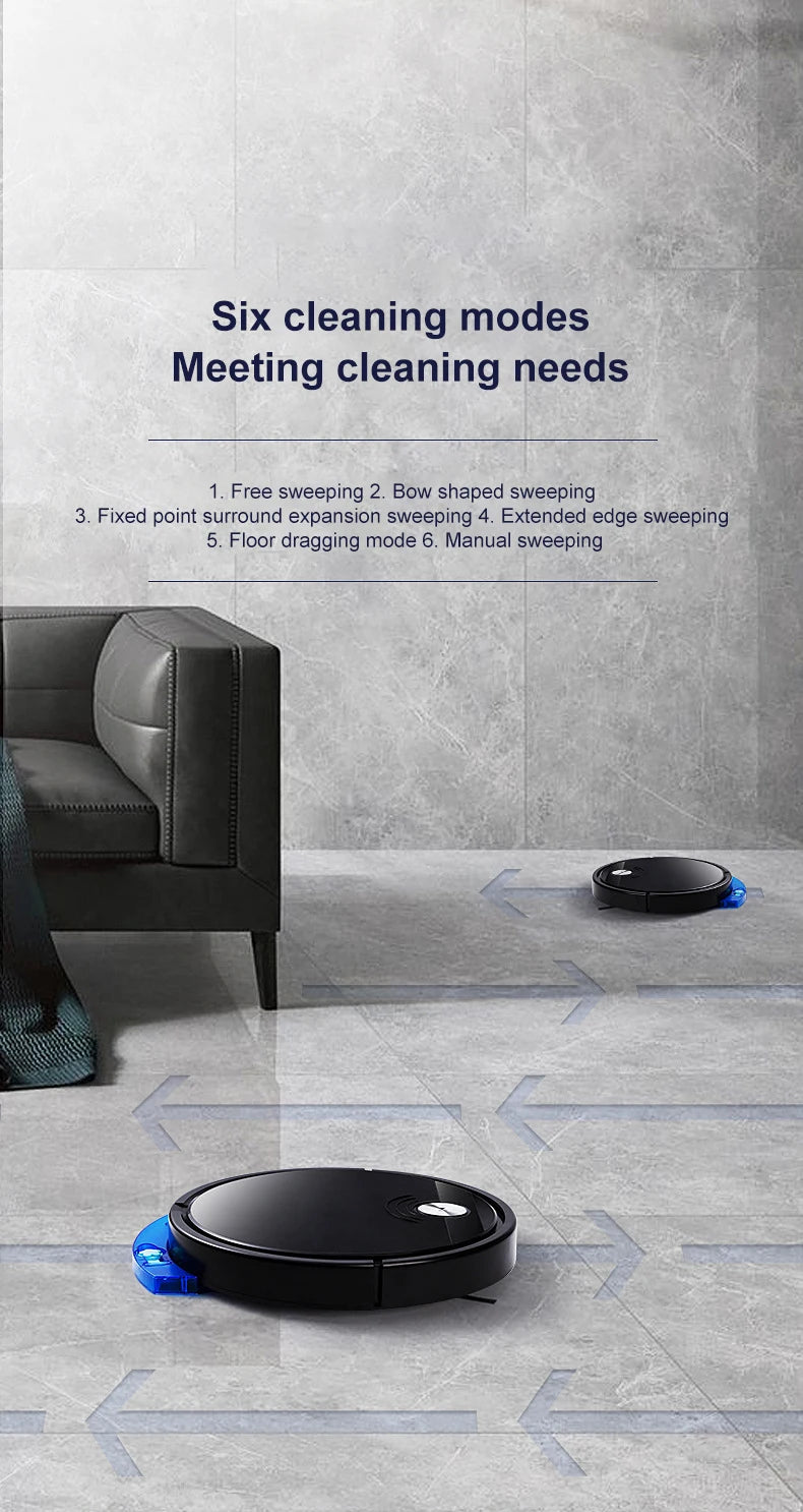 Household Sweeping Robot 2800PA 3-in-1 Smart Robot Vacuum Cleaner With Remote Control&APP Super Quiet Wet&dry Mopping Floor﻿