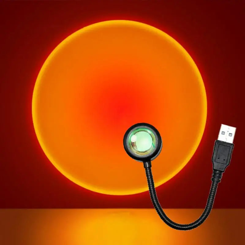 RGB Sunset Lamp LED Rainbow Neon Night Light Projector Photography Wall Atmosphere Lighting For Bedroom Room Decor Nightlights