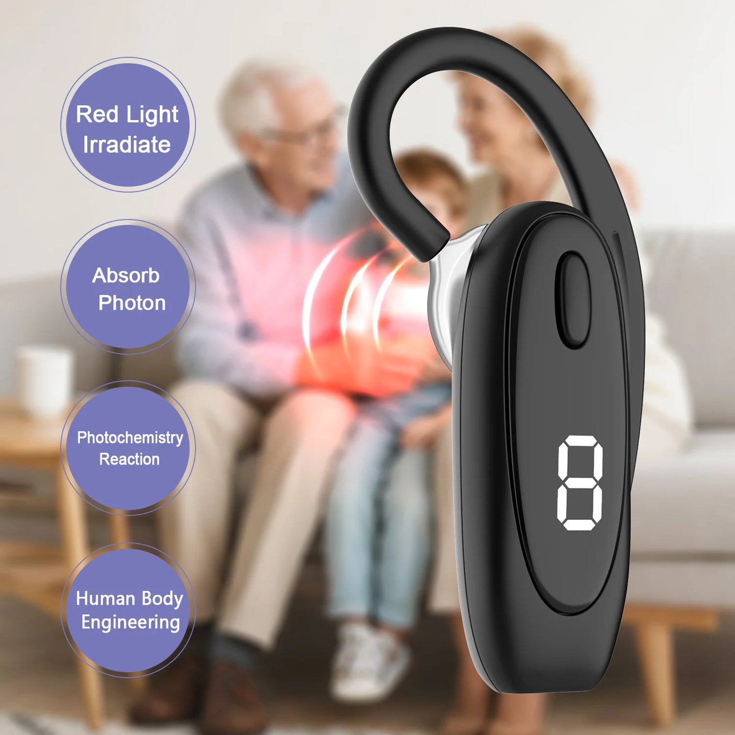 650nm Earplug Otitis Media Ear Laser Red Light Therapy Irradiation Ear Canal Laser Tinnitus Deafness Physiotherapy Meter