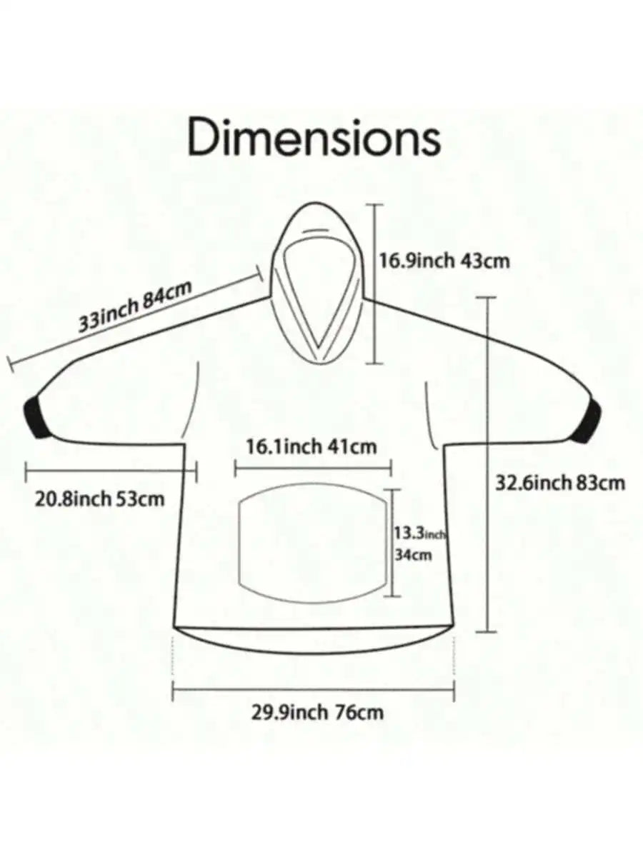 Winter Blanket Hoodie Oversized Warm Wearable Blankets 850grams Microfiber Plush Pullover Robe Fleece Blanket Sweatshirt Women