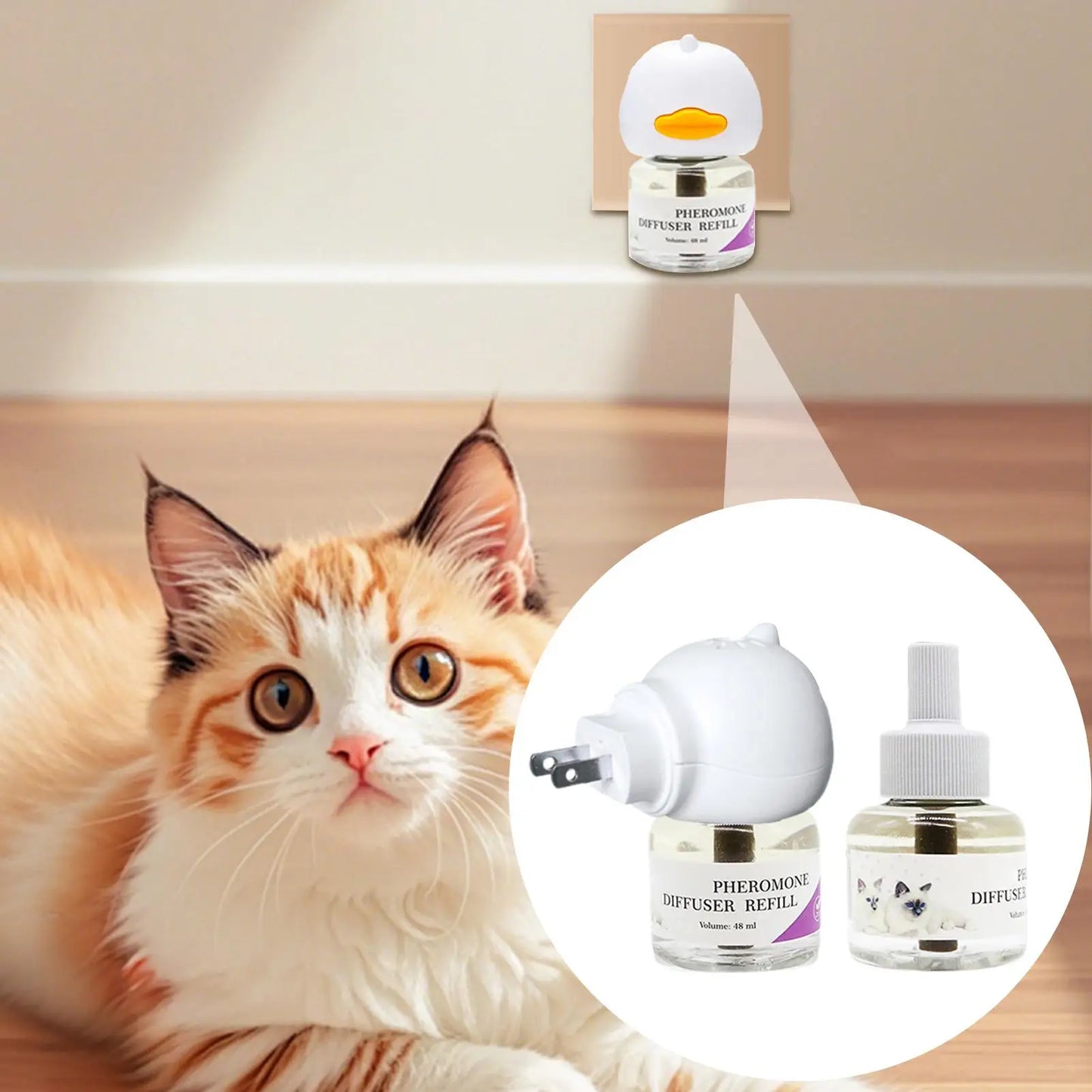 Pet Pheromone Diffuser To Calm Cats Calming Pheromone Diffuser For Calm Relaxing Home Indoor Cat Calming Aid Supplies US/EU/UK