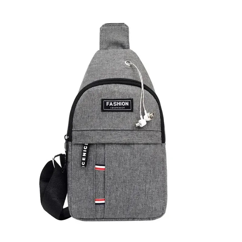 Men's fashionable, convenient, casual, waterproof, adjustable shoulder strap, large capacity waist bag suitable for outdoor acti