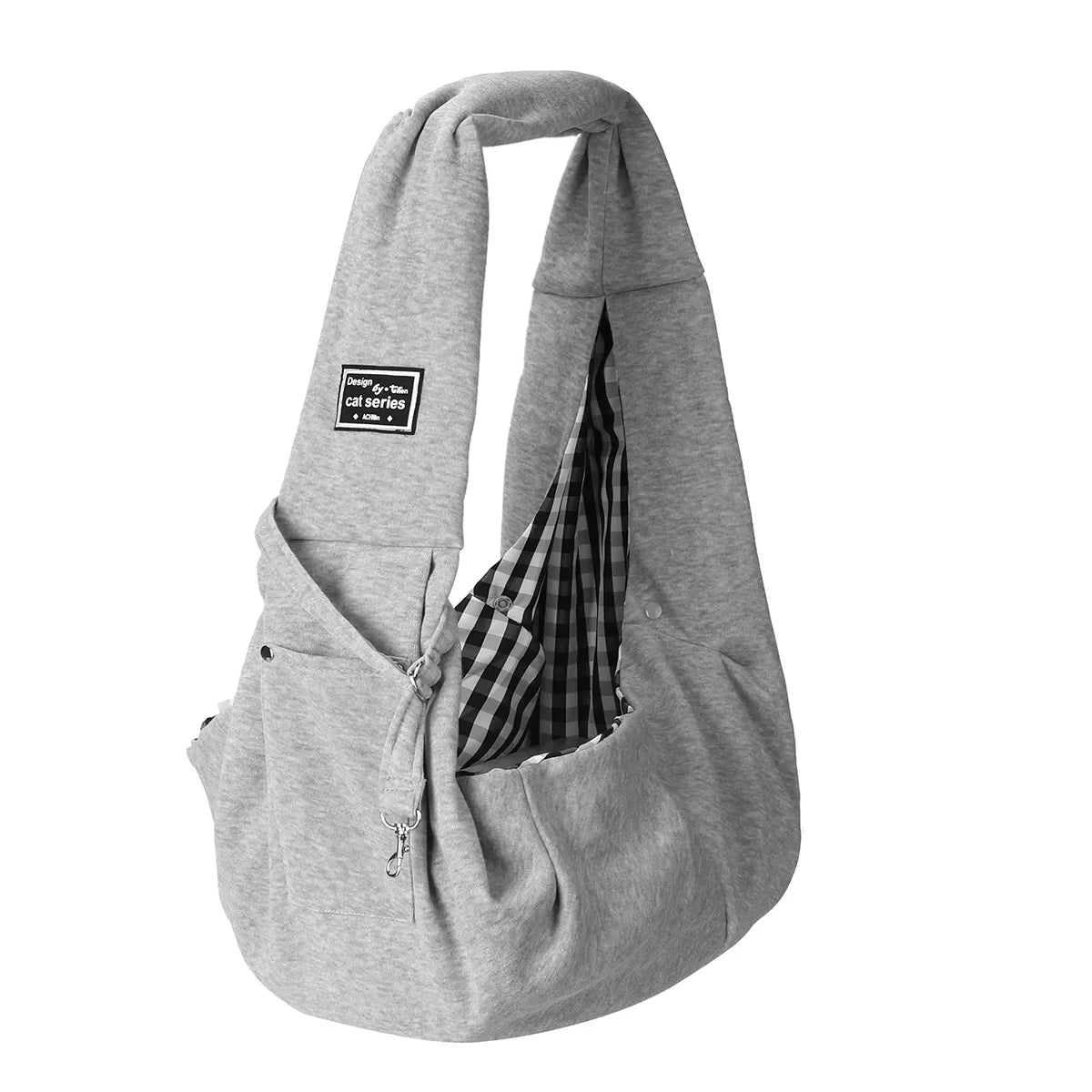 Pet Crossbody Shoulder Bag Outdoor Travel Cat Puppy Sling Carrier Bag with Storage Pocket Portable Pets Backpacks Safety Harness