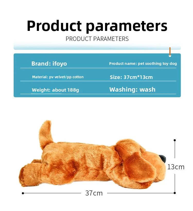 New Pet Soothing Toy Dog Anxiety Companionship Sleep Simulated Heartbeat Plush Toys Pet Dog Products