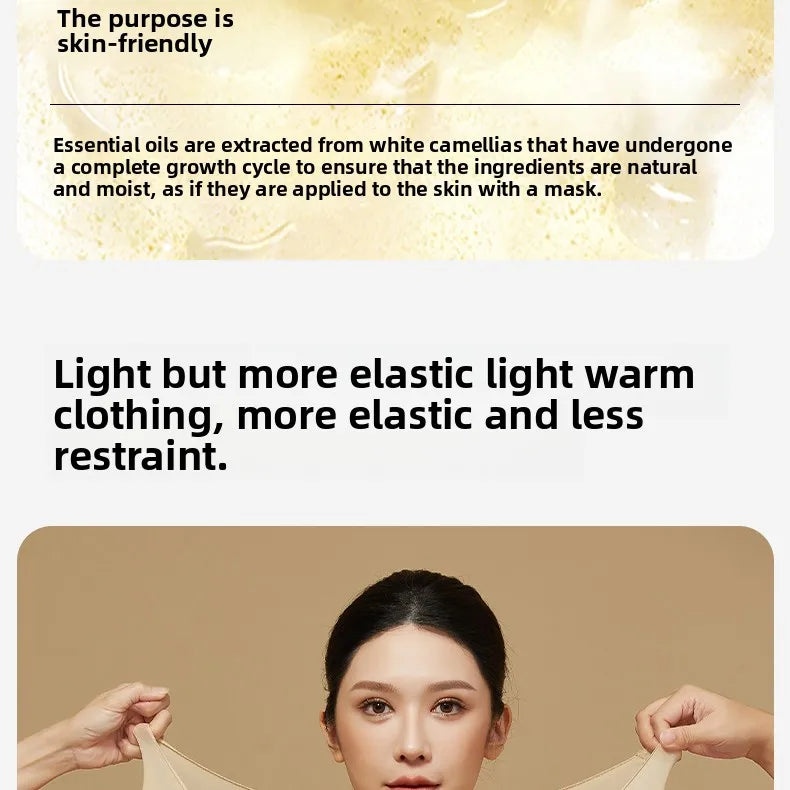 Ultra-Thin Heating Thermal Underwear Women Skin Care Skin Bottom Clothing Invisible Foundation Heattech Long Johns Set Winter