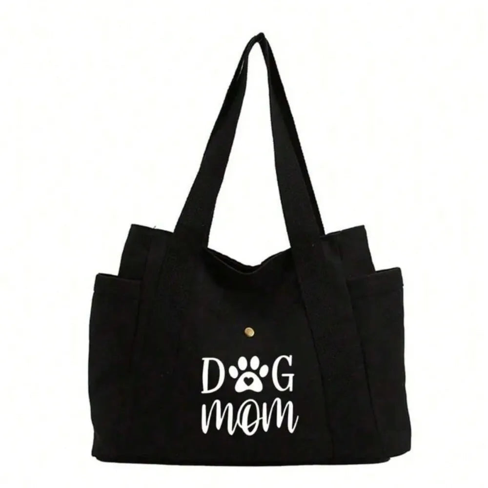Doggie Things Print Handbag Large Capacity Women's Tote Bag Multi-Pocket Shoulder Backpack Suitable For Work, School, Travel