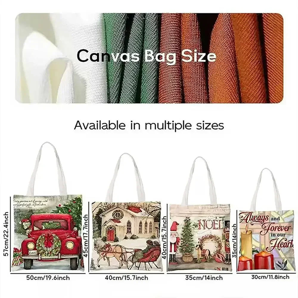 Maltese Dog Storage Bags Double-Sided Printed Canvas Tote Bag Eco-Friendly Reusable Large Capacity Handbag