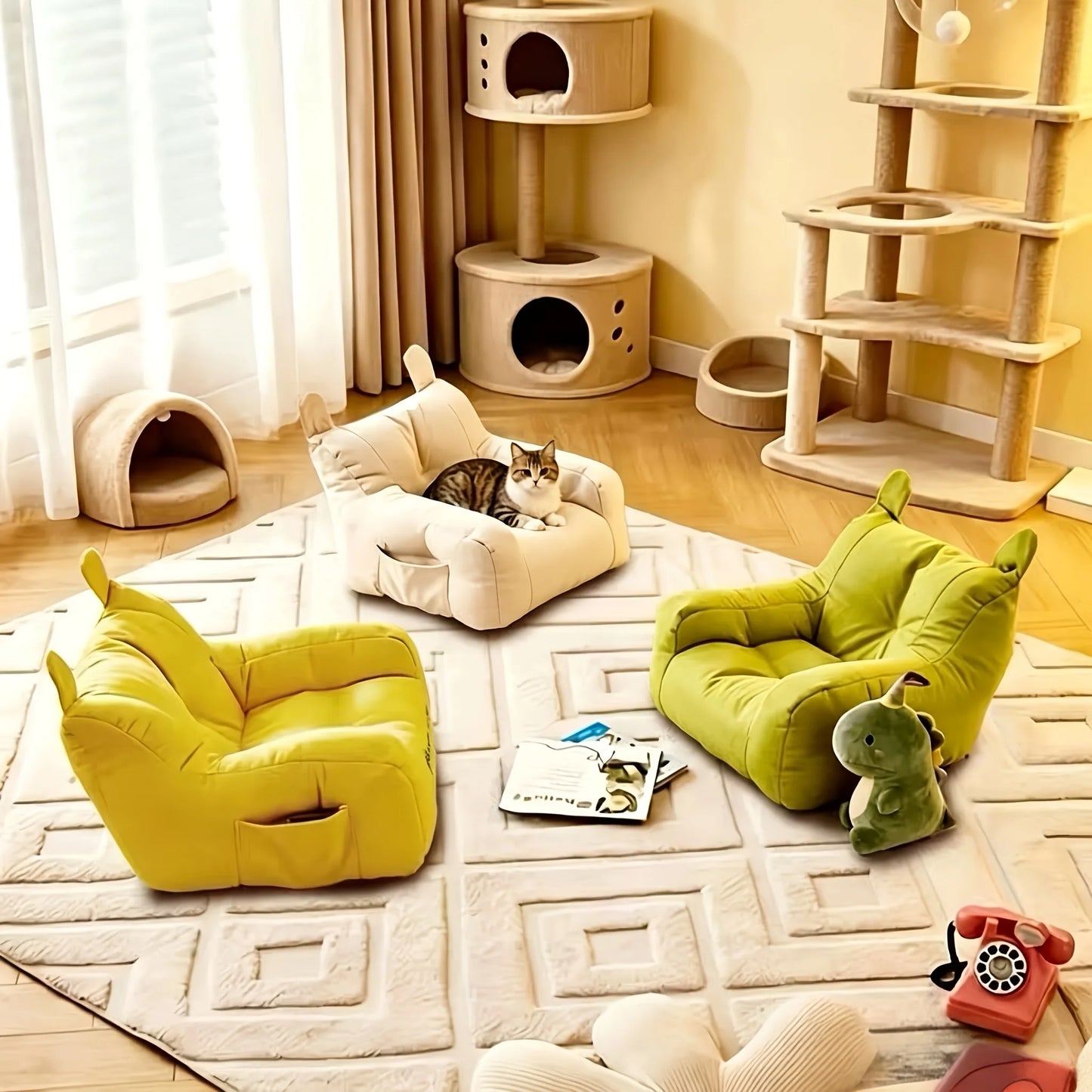 Pet cat sofa a stylish pet bed suitable for all seasons.can be placed in various scenarios, comfort, warmth and breathability.