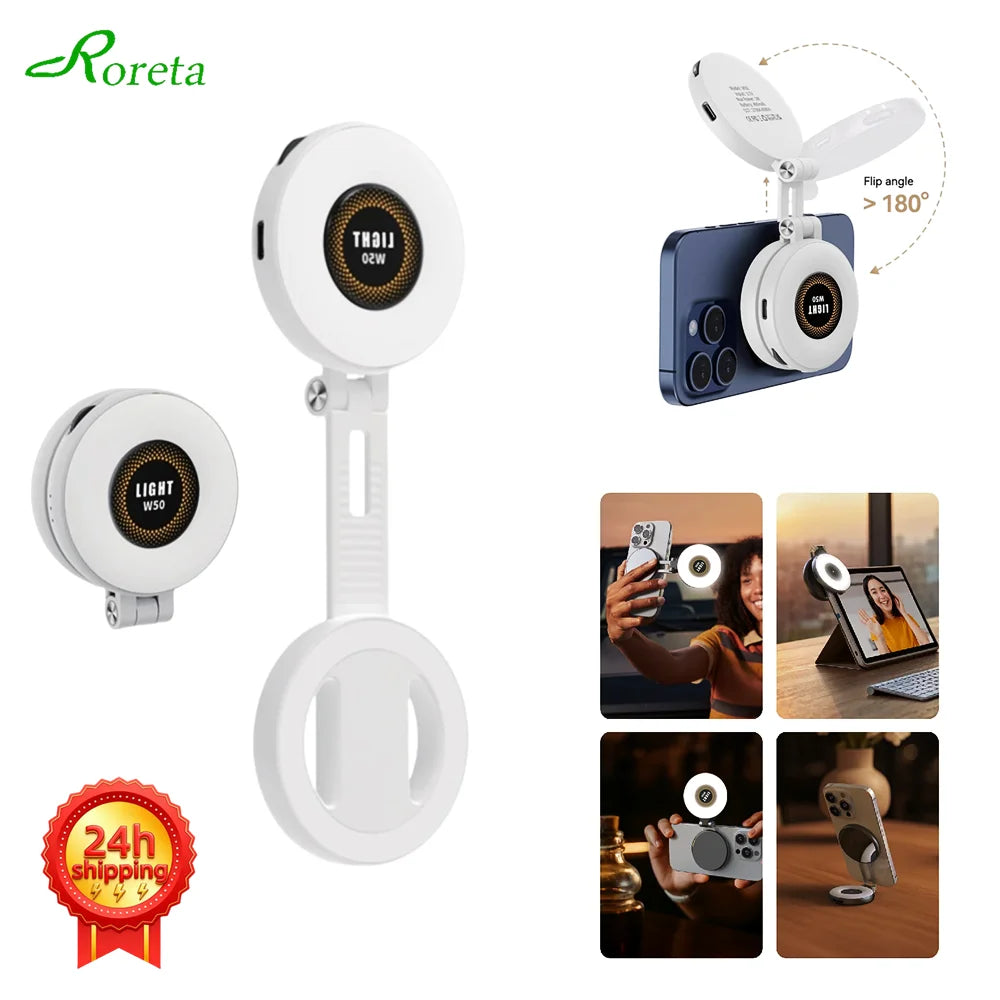 Magnetic Selfie Light LED Fill Light Compatible For Magsafe,ravel, Desktop, Selfies, Video, Makeup/Photography/TikTok/Zoom Calls