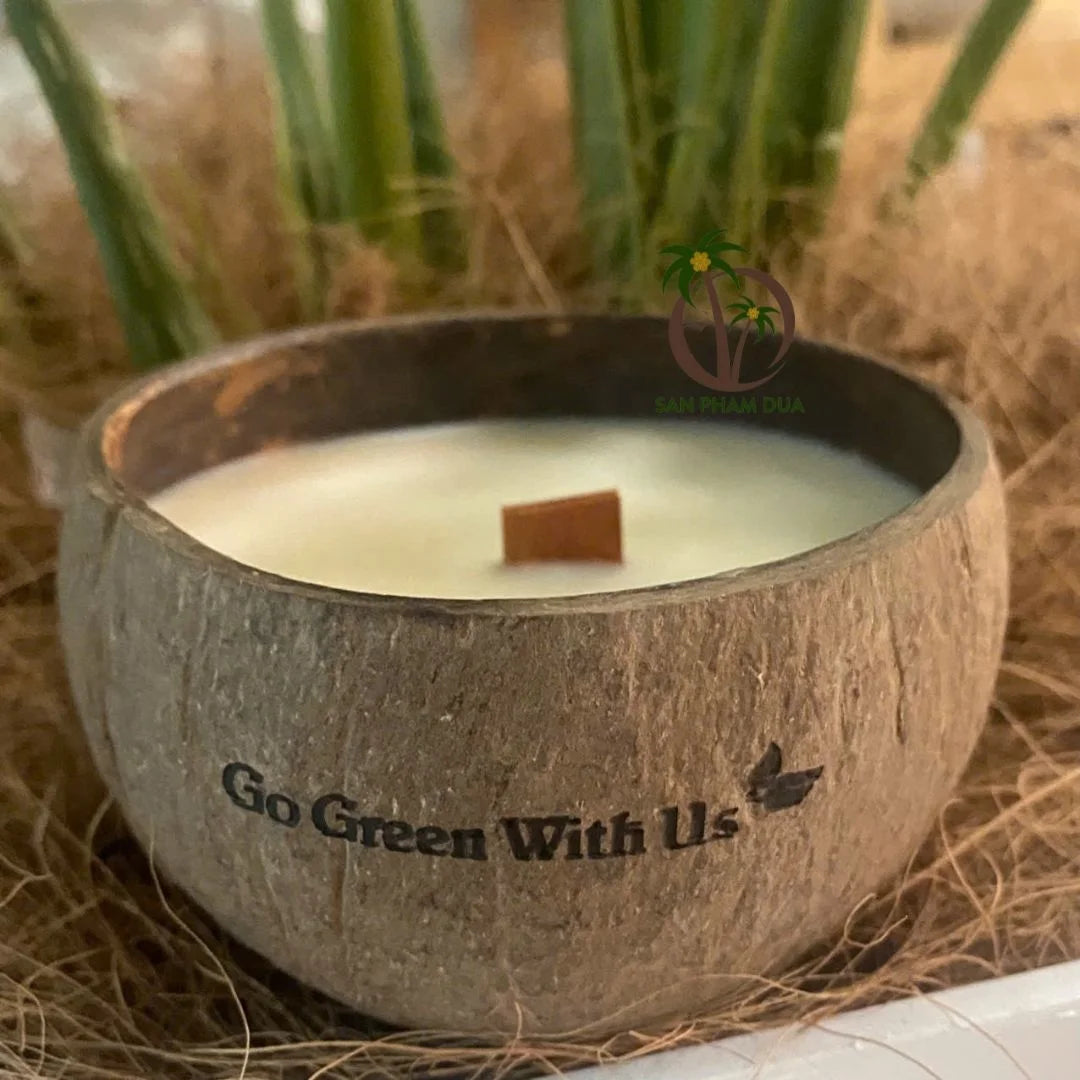 Jasmine Soya Coconut Candle 200g Handmade Aromatherapy Eco-Friendly Home Decor-COCO-ECO Vietnam Christmas