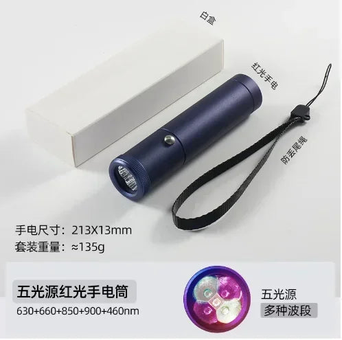Profession Red Blue Light LED Physiotherapy Flashlight Canker Sore Treat Devices Light Therapy Devices Lip Nose Ears Body Muscle