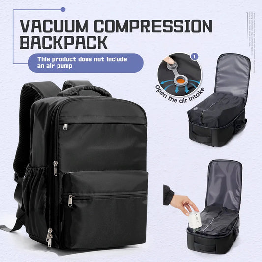 Vacuum Compression Backpack 15.6in Laptop Backpack Expand Hiking Vacuum Travel Backpack, Ryanair Backpack 40x30x20 Cabin Bag