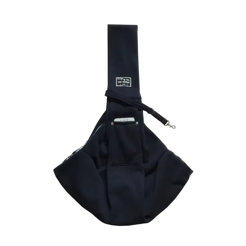 Pet Crossbody Shoulder Bag Outdoor Travel Cat Puppy Sling Carrier Bag with Storage Pocket Portable Pets Backpacks Safety Harness