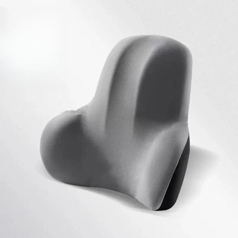 Two-In-One Memory Slow Rebound Lumbar Support Cushion for Lower Back Pain Relief Scientifically Designed Arc Shape