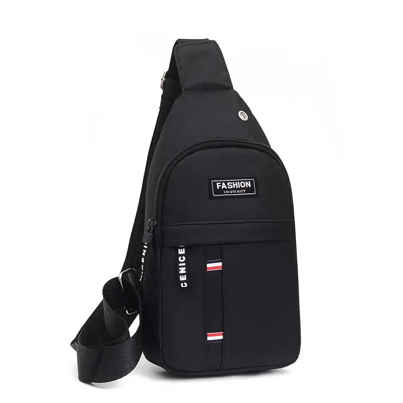 Men's fashionable, convenient, casual, waterproof, adjustable shoulder strap, large capacity waist bag suitable for outdoor acti