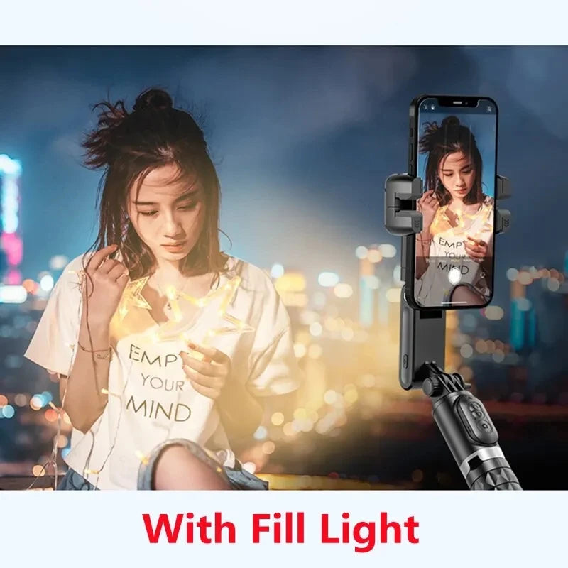 MEUYAG Selfie Stick Gimbal Stabilizer 360° rotation With Bluetooth Remote Intelligent AI Follow-Up Anti Shake Pan Tilt Tripod