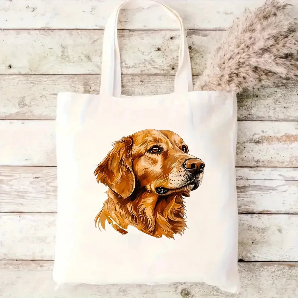 Funny Dachshund Dog Canvas Tote Bag Selfie Puppy Eco Friendly Reusable Shopping Shoulder Bags Large Handbag for Women