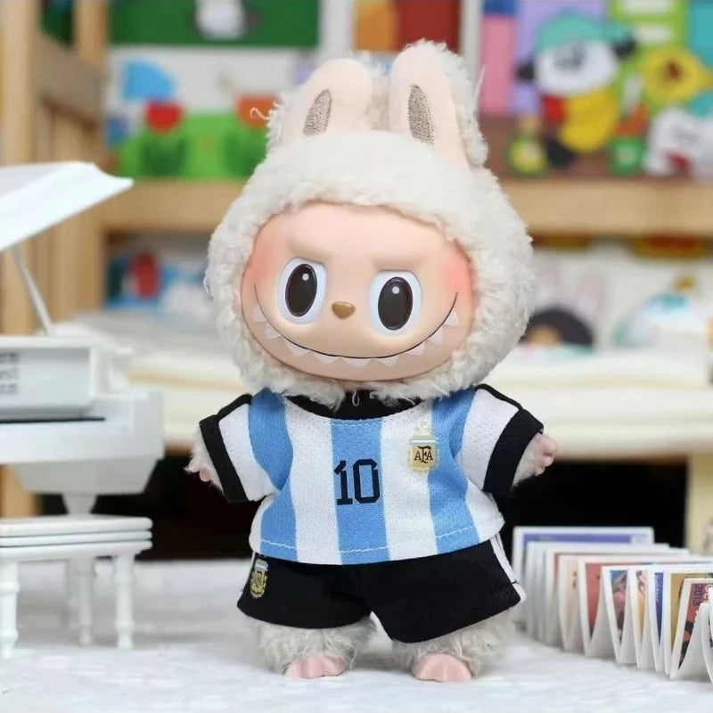 Collectable Doll Clothes Sitting Party  Team Uniform 2Pcs T-Shirt Shorts Dolls Clothing Accessories Game Toys