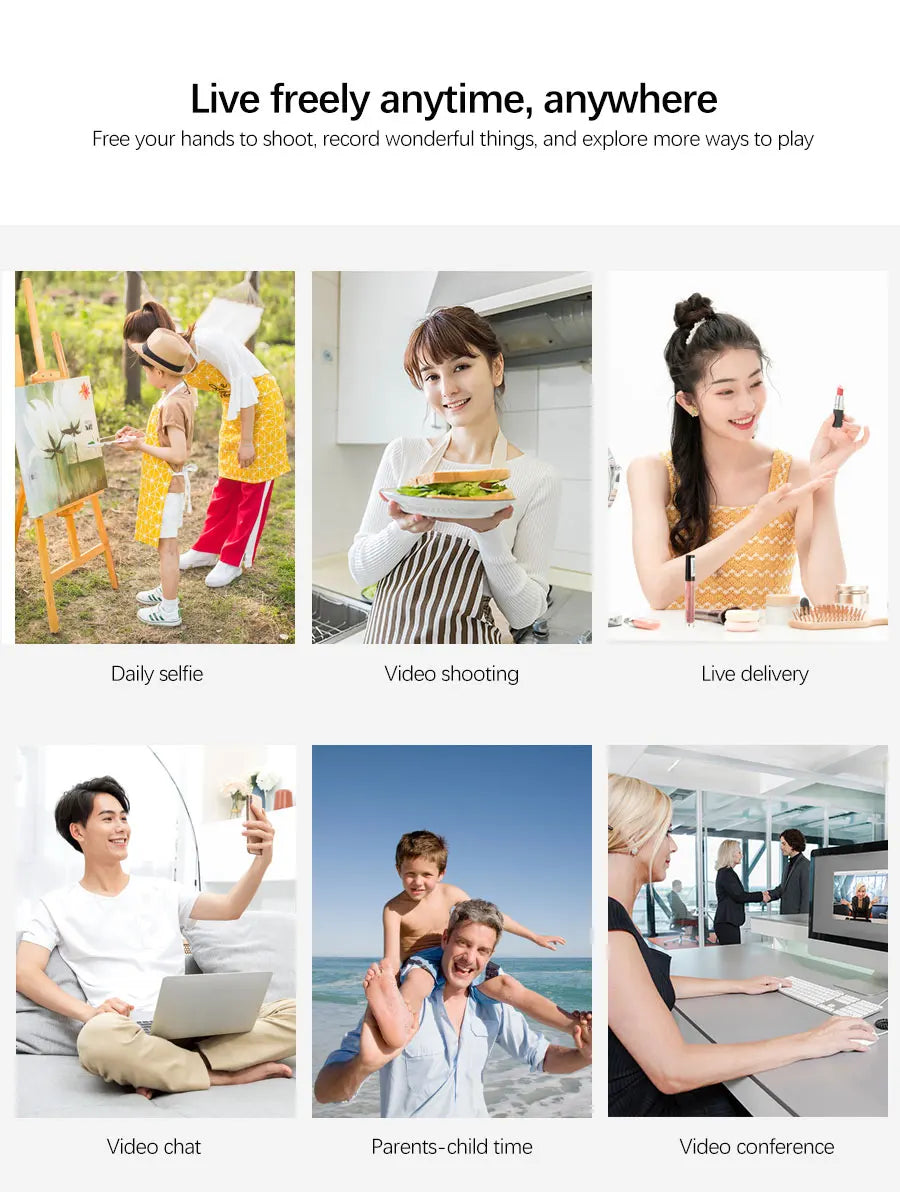Auto Smart Shooting Selfie Stick  Srihome SH006 Tripod 360° Rotation Auto Face Tracking Object Tracking vlog Camera Phone Holder