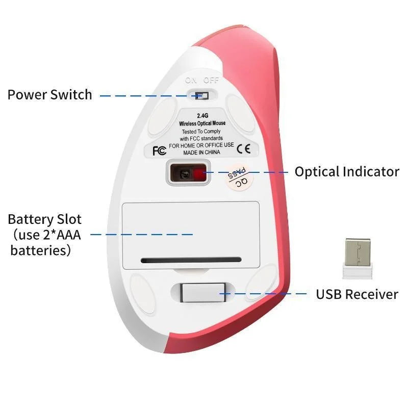 Wireless Vertical Mouse Gaming Mouse Computer Mice Ergonomic