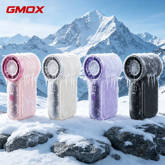 Mini Portable Hand Fan LED Display High Speed Rechargeable Turbo Fan Outdoor Camping Travel Makeup Desk Air Cooler