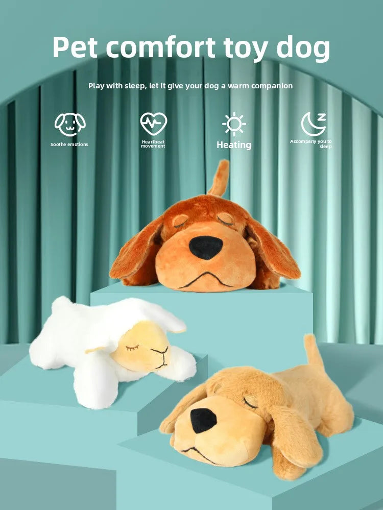 New Pet Soothing Toy Dog Anxiety Companionship Sleep Simulated Heartbeat Plush Toys Pet Dog Products