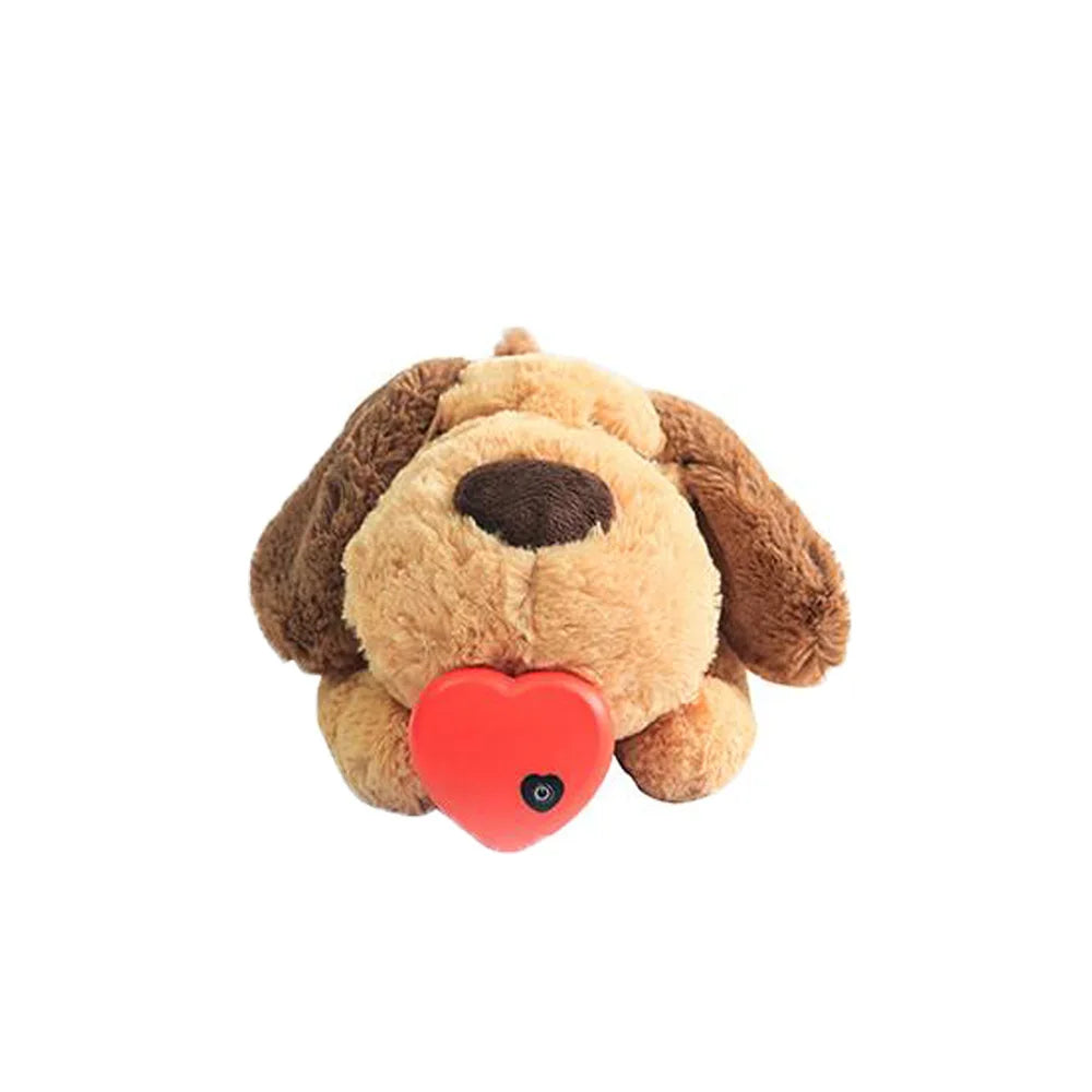 Heartbeat Dog Anxiety Relief Plush Toy Pet Comfortable Behavioral Training Play Aid Tool Soft Plush Sleeping Buddy For Small Dog